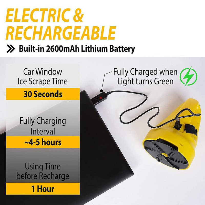 Usb-laetav elektriline lumekaabits Multifunktsionaalne esiklaasi akna jääeemaldus labidapuhastusvahend auto koduuksele