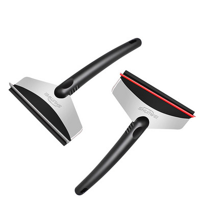 Ξύστρα πάγου αυτοκινήτου Φορητό από ανοξείδωτο χάλυβα Φτυάρι για πλύσιμο οχήματος με εκτεταμένη λαβή χειμερινό καθαριστικό παρμπρίζ