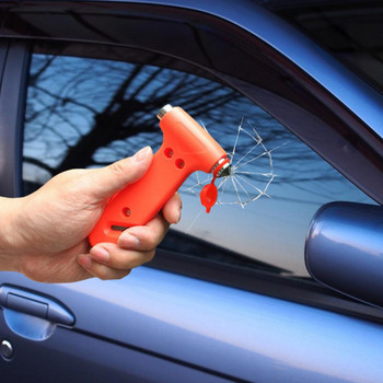 2 σε 1 Glass Breaker Έκτακτη διαφυγή αυτοκινήτου Ασφάλεια Θραύση με γρανάζια Παράθυρο Γυάλινη σφύρα Ζώνη Σχοινιού Κόφτης ασφαλείας για κοπή σε φέτες Εργαλεία