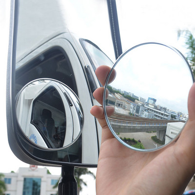 1PCS Странични огледала за камиони Водоустойчиво автомобилно огледало за мъртва точка Кръгло изпъкнало широкоъгълно бебешко автоматично огледало за обратно виждане Аксесоари