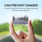 AuMoHall 1 Pair Ευρυγώνιος Κυρτός Καθρέπτης Αυτοκινήτου Πίσω Πλαϊνός Καθρέπτες Τυφλού Σημείου Οπίσθιας όψης Ορθογώνιος Στρογγυλός Καθρέφτης