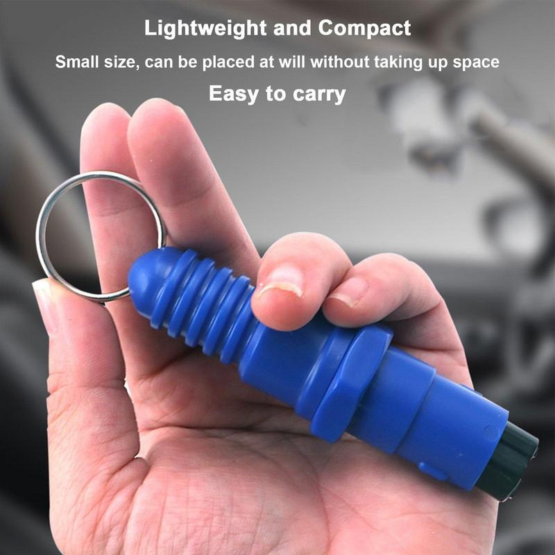 2 viename automobilio saugos plaktukas, nešiojamas 4 spalvų automobilio pabėgimo įrankis su saugos diržo pjaustytuvu Escape Hammer ABS transporto priemonės lango daužiklis