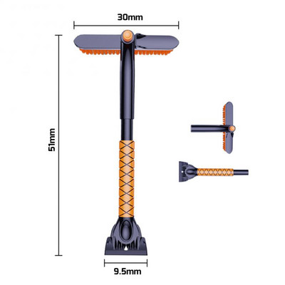 Φτυάρι αυτοκινήτου Επεκτάσιμο Ξύστρα πάγου αυτοκινήτου Παρμπρίζ Παγοθραυστήρα Γρήγορης Καθαρισμού Βούρτσας Γυαλιού Χιονοστιβάδα Χειμερινά Αξεσουάρ αυτοκινήτου
