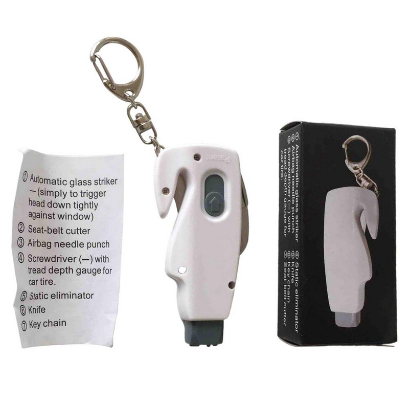 Apsauginis plaktukas Automobilio pakabinimas Priedai Papuošalai Dekoracija Raktų pakabukas Peilis Gyvybę gelbstintis saugos diržo pjoviklis Sulaužomas lango stiklas