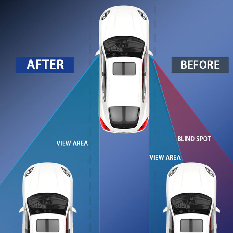 2x βεντούζα αυτοκινήτου Κυρτός καθρέφτης τυφλού σημείου υψηλής ευκρίνειας ευρυγώνιος 360 μοιρών ρυθμιζόμενος βοηθητικός στρογγυλός καθρέφτης οπισθοπορείας