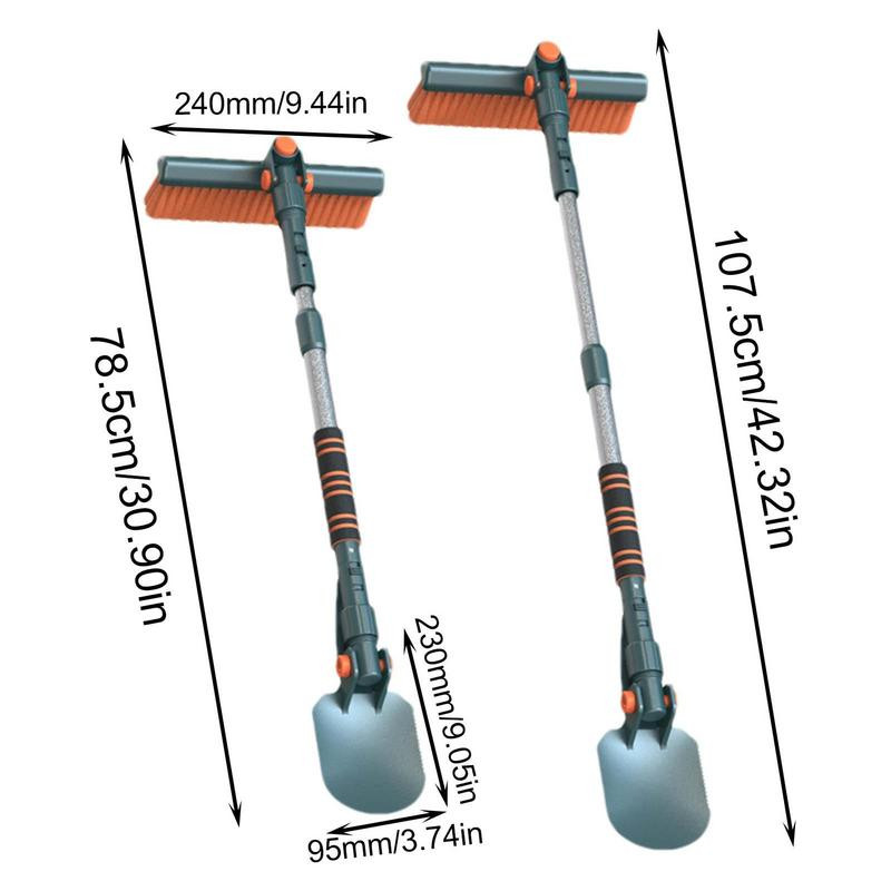 Automašīnu sniega birste Noņemama automašīnu birste un ledus skrāpja putu rokturis Lieljaudas sniega skrāpju birstes sniega tīrīšanas līdzeklis automašīnām kravas automašīnām SUV