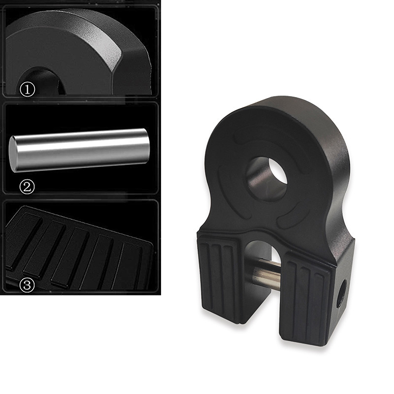 Alumiiniumist vintsikonksu trossi haagise konksu ühendus, lame võlli kinnituskomplekt puksiirveoautole ATV UTV vintsiliinid vintsikonks