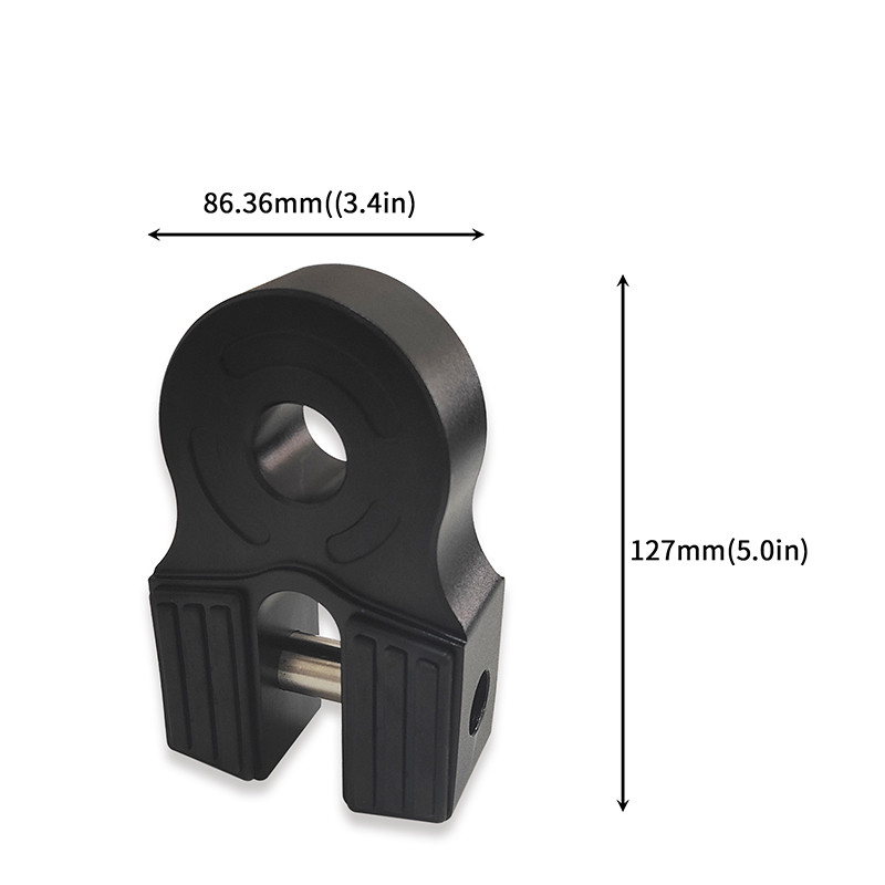 Alumiiniumist vintsikonksu trossi haagise konksu ühendus, lame võlli kinnituskomplekt puksiirveoautole ATV UTV vintsiliinid vintsikonks