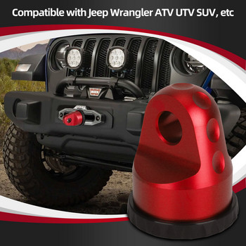 Стойка за скоба за кука за лебедка Гумено защитно покритие 22000lb Товароносимост за Jeep Wrangler ATV UTV SUV 3/8\' Тел за лебедка 3/4\' D-пръстен