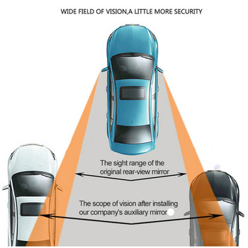 1 брой 360-градусово автомобилно изпъкнало огледало за мъртва точка Широкоъгълно кръгло огледало за обратно виждане за паркиране Огледало за обратно виждане Защита от дъждобран