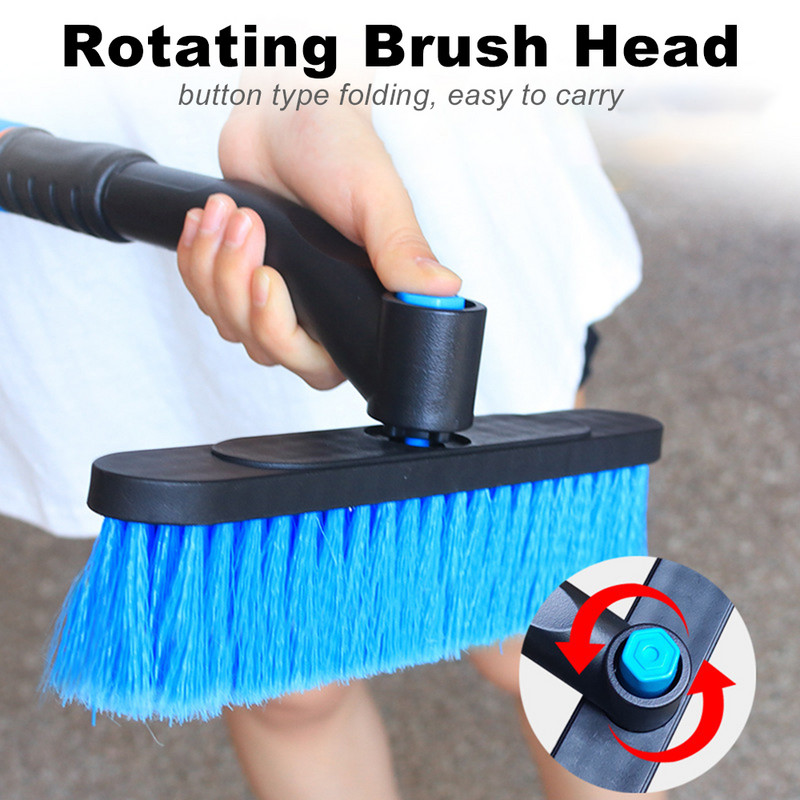 Perie de zăpadă cu mâner ergonomic detașabil din spumă Mașină de iarnă extensibilă de curățare a mașinii racletă de gheață lopată de zăpadă parbriz auto