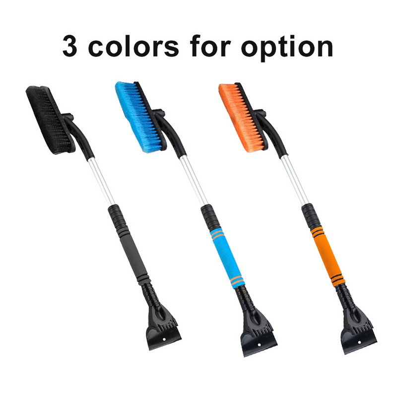 Perie de zăpadă cu mâner ergonomic detașabil din spumă Mașină de iarnă extensibilă de curățare a mașinii racletă de gheață lopată de zăpadă parbriz auto