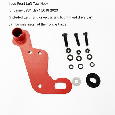 Cârlig de remorcare față stânga/dreapta sau spate cârlig de remorcare auto pentru Suzuki Jimny JB64 JB74 2018 2019 2020 Piese exterioare auto Suport cârlig de remorcare
