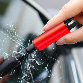 Σφυρί αυτοκινήτου Μίνι σφυροκόπτης αυτοκινήτου με προστατευτικό κάλυμμα Εργαλείο σφύρας ασφαλείας Κέλυφος από κράμα αλουμινίου Εργαλείο διαφυγής αυτοκινήτου