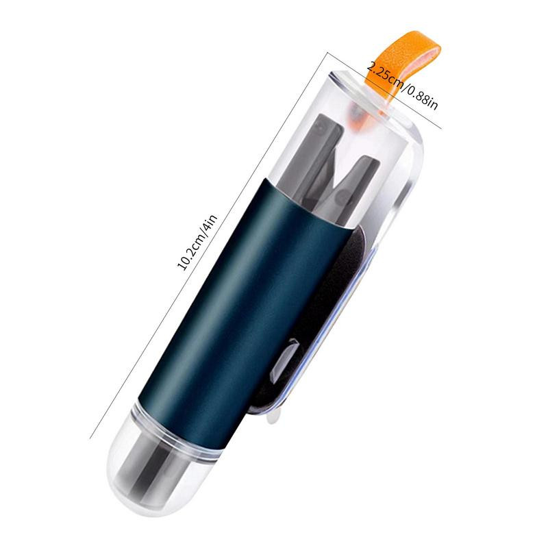 Automašīnas drošības āmurs Mini automašīnas āmura griezējs ar aizsargpārsegu Drošības āmura rīks Alumīnija sakausējuma apvalka atslēgu piekariņš automašīnas evakuācijas rīks