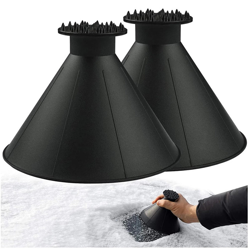 În formă de con de plastic Magic pentru parbrizul mașinii de îndepărtare a zăpezii Lopătă Racletă de gheață Instrument de curățare a sticlei pentru ferestre în aer liber Pâlnie