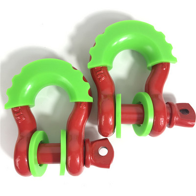 Vspan 5/8-tolline D-rõngas, punane võll, 13T purunemistugevus koos ahela isolaatori ja seibi komplektiga haakeseadme vintsi maastikusõiduki taastamiseks