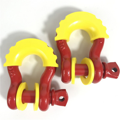 Vspan 5/8-tolline D-rõngas, punane võll, 13T purunemistugevus koos ahela isolaatori ja seibi komplektiga haakeseadme vintsi maastikusõiduki taastamiseks