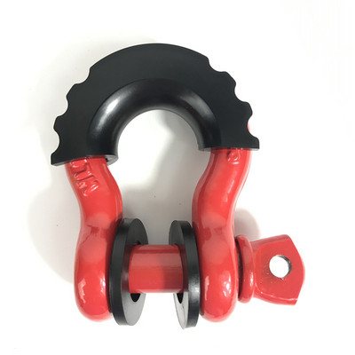Vspan 5/8-tolline D-rõngas, punane võll, 13T purunemistugevus koos ahela isolaatori ja seibi komplektiga haakeseadme vintsi maastikusõiduki taastamiseks