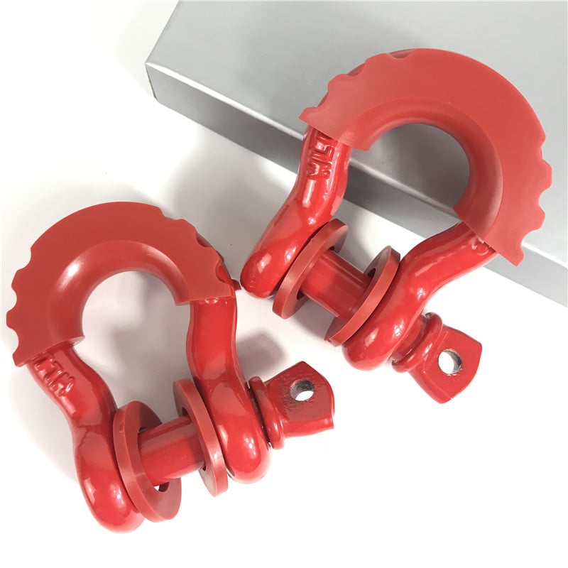 Vspan 5/8-tolline D-rõngas, punane võll, 13T purunemistugevus koos ahela isolaatori ja seibi komplektiga haakeseadme vintsi maastikusõiduki taastamiseks