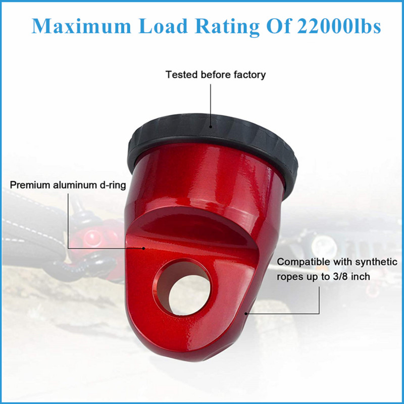 22000 naela universaalne kandevõime vintsi konksu sangakinnitus Sobib ATV UTV maasturile Jeep Wrangler koos tihvti ja kummikaitsega D-rõnga jaoks