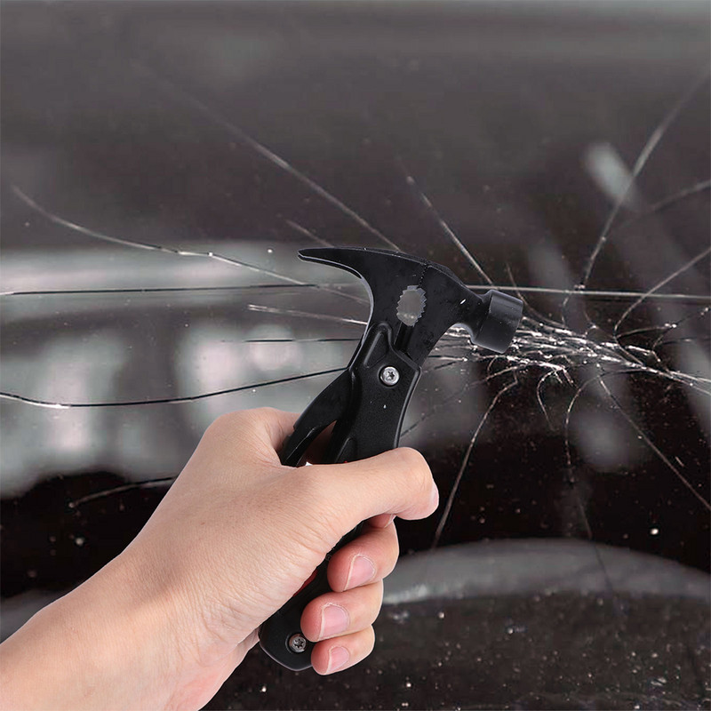 1 vnt. Profesionalus Naudingas automobilio avarinis plaktukas Automobilio plaktukas stovyklavimo įrankių plaktukas