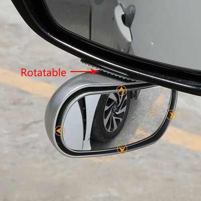 Universal Car Mirror 360° Adjustable Wide Angle Side Rear Mirrors Blind Spot Snap Way for Parking Auxiliary Rear View Mirror
