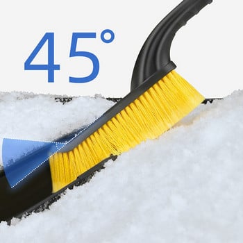 Двуглава зимна подвижна лопата за почистване на сняг за кола с дръжка от EVA пяна Четка за автоматично почистване Скрепер за премахване на лед