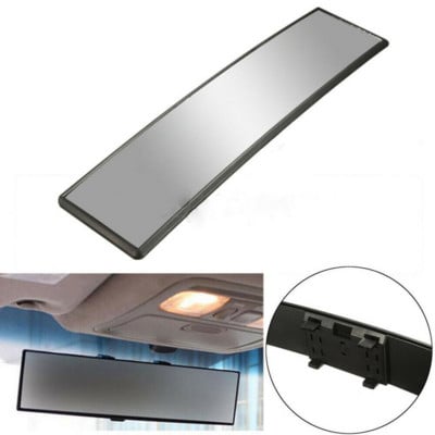 30cm Wide Curve Convex Interior Clip on Panoramic Rear View Mirror Universal ABS Plastic Glass Security Protection Car Products