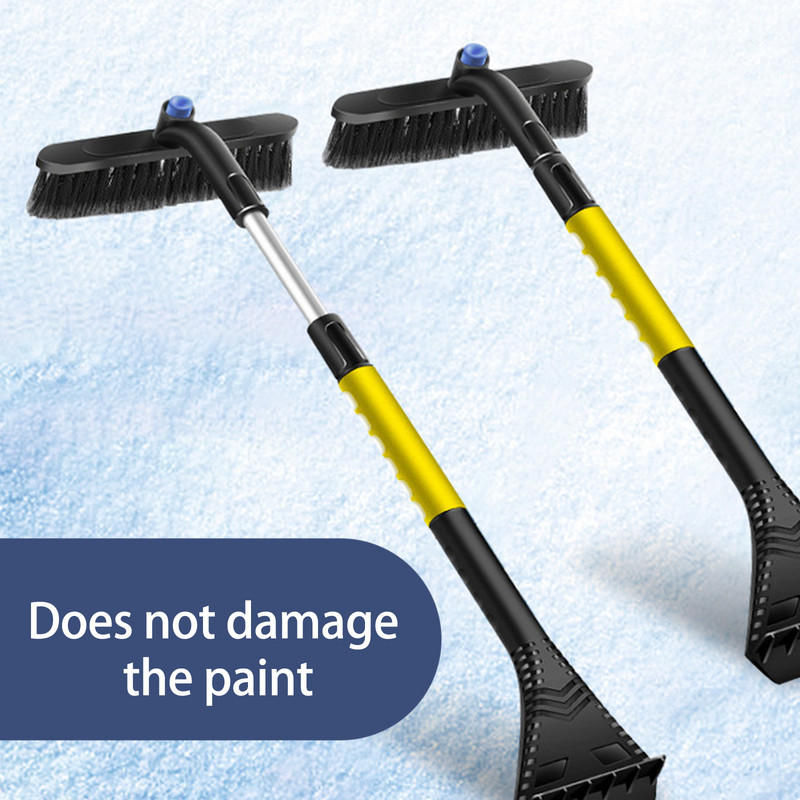 Pikendatav jääkaabitsa lumehari Eemaldatav lumeeemaldustööriist vahukäepidemega 360° pööratava harjapeaga lumekaabits auto jaoks