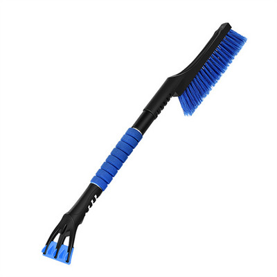 2-în-1 iarnă pentru parbriz mașină răzuitor de gheață perie de zăpadă din sticlă, extensibilă din oțel inoxidabil pentru îndepărtarea zăpezii, instrument de curățare pentru spălarea măturii