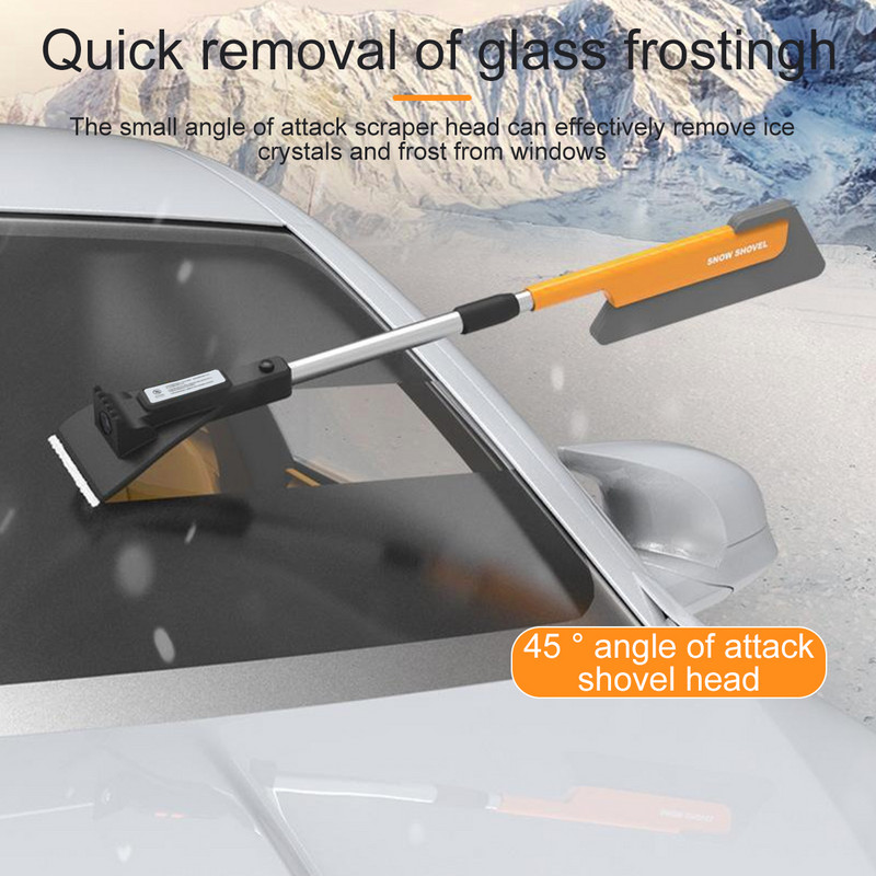 4-σε-1 Ξύστρα πάγου αυτοκινήτου Παρμπρίζ Ice Breaker Clean Glass Brush Snow Remover Cleaner Tool Auto Winter Winter Snow Brush Shovel