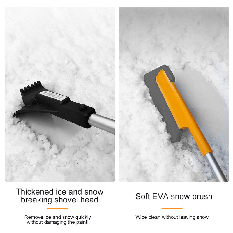 4-σε-1 Ξύστρα πάγου αυτοκινήτου Παρμπρίζ Ice Breaker Clean Glass Brush Snow Remover Cleaner Tool Auto Winter Winter Snow Brush Shovel