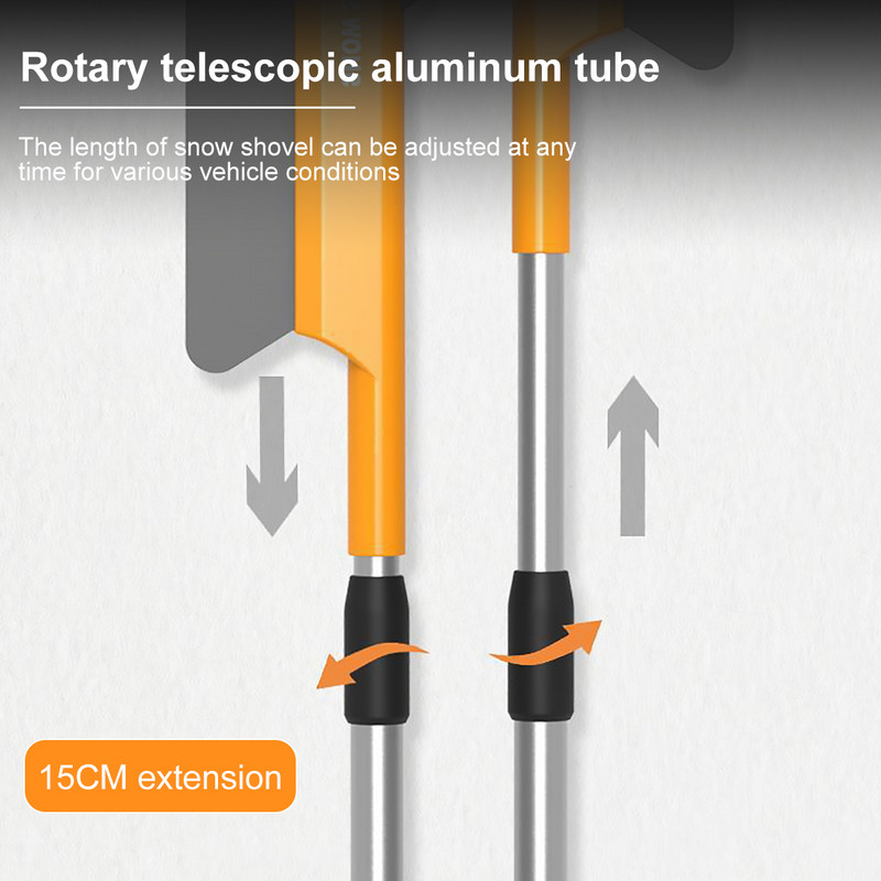 4-σε-1 Ξύστρα πάγου αυτοκινήτου Παρμπρίζ Ice Breaker Clean Glass Brush Snow Remover Cleaner Tool Auto Winter Winter Snow Brush Shovel