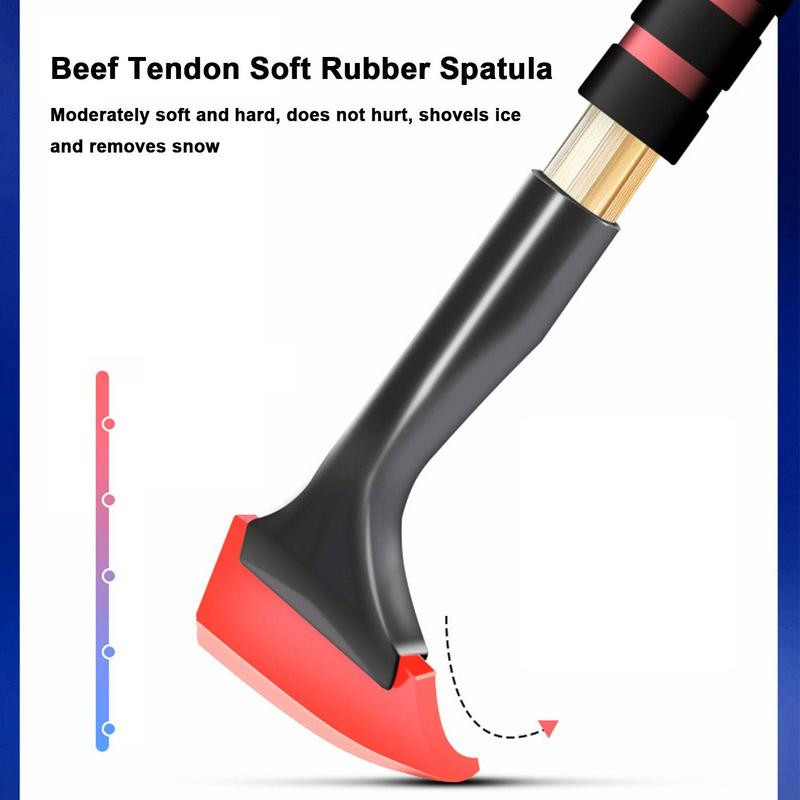 Set perie de zăpadă și racletă pentru gheață, instrument extensibil pentru îndepărtarea zăpezii pentru mașină, racletă de parbriz pentru zăpadă, gheață și îngheț, lopată multifuncțională