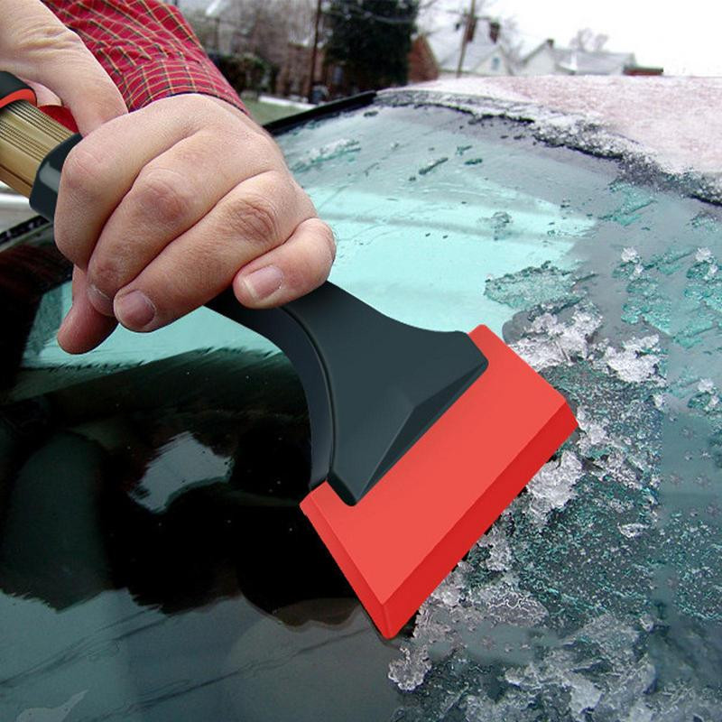 Set perie de zăpadă și racletă pentru gheață, instrument extensibil pentru îndepărtarea zăpezii pentru mașină, racletă de parbriz pentru zăpadă, gheață și îngheț, lopată multifuncțională
