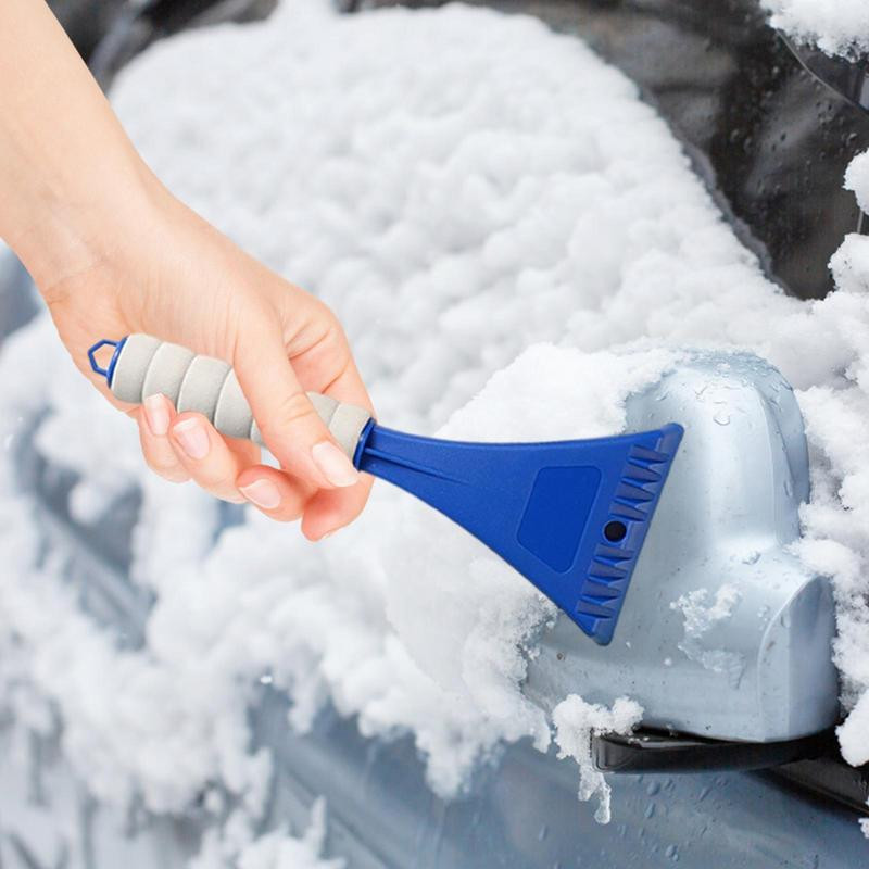 Car Ice Scraper Car Snow Remover With Foam Handle Portable Scrappers for Cleaning For Car Trucks For Windows To Remove Ice Snow