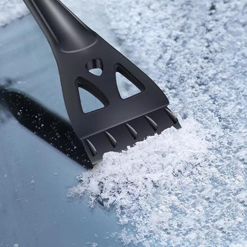 Скрапер за автомобилен сняг Автоматична четка за почистване на прозореца на предното стъкло Четка за почистване на сняг Лопата 2 Отстраняване на снежен лед в скрепер 1 Инструмент за зимно изстъргване C6I4