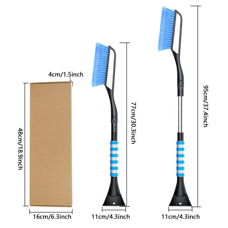 Raclete de gheață pentru parbrizul mașinii Perie auto demontabilă Dispozitiv de îndepărtare a zăpezii pentru mașini și camioane Îndepărtează cu ușurință zăpada greu de atins doi