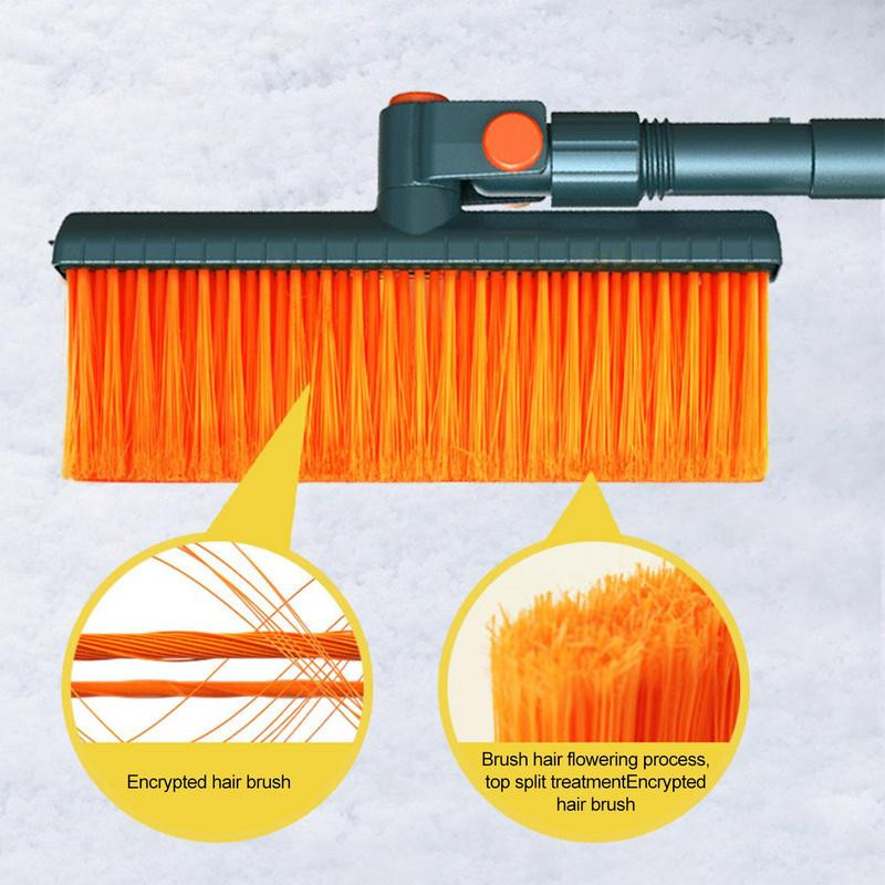 Βούρτσα χιονιού για αυτοκίνητο Τηλεσκοπική ξύστρα πάγου με βούρτσα χιονιού για παρμπρίζ αυτοκινήτου επεκτεινόμενη βούρτσα χιονιού με λαβή αφρού για φορτηγό SUV