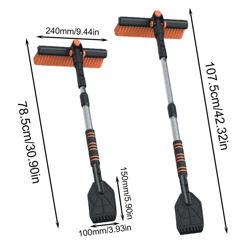 Βούρτσα χιονιού για αυτοκίνητο Τηλεσκοπική ξύστρα πάγου με βούρτσα χιονιού για παρμπρίζ αυτοκινήτου επεκτεινόμενη βούρτσα χιονιού με λαβή αφρού για φορτηγό SUV