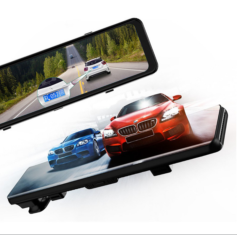 Autós DVR visszapillantó tükörrögzítő 4K videó 12 hüvelykes Dash Cam WIFI GPS Track Sony IMX415 Ultra HD 3840*2160P kamera telefonos alkalmazáshoz