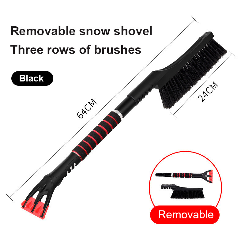 2 vienā sniega lāpsta + birste automašīnas vējstikls logs sniega ledus sala noņemšanas rīks noņemama vietu taupoša sniega suka ziemai