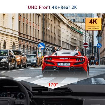 OBDPEAK H8 4K+2K 12 ιντσών με καθρέφτη οπισθοπορείας Dash κάμερα 3840*2160P Dvr αυτοκινήτου GPS WIFI Εγγραφή βίντεο Super Night Vision Διπλός φακός