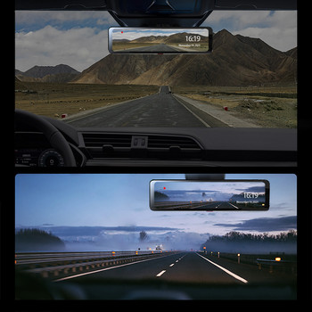 OBDPEAK H8 4K+2K 12 ιντσών με καθρέφτη οπισθοπορείας Dash κάμερα 3840*2160P Dvr αυτοκινήτου GPS WIFI Εγγραφή βίντεο Super Night Vision Διπλός φακός