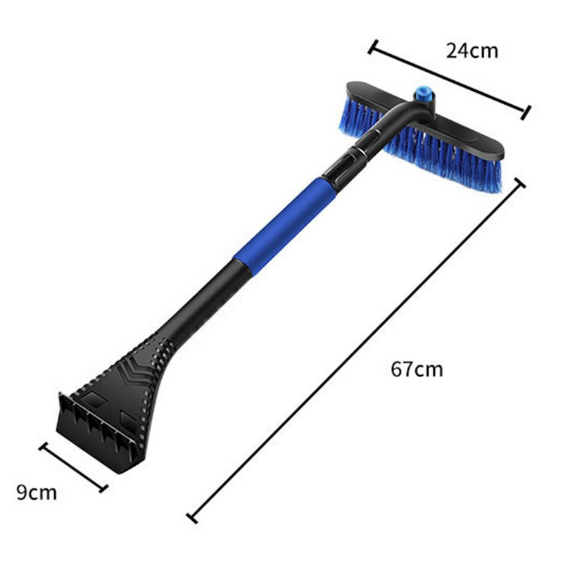 Racletă de gheață extensibilă 4 în 1 Parbriz Îndepărtare zăpadă Lungimea lopată Perie de zăpadă reglabilă pentru răzuit de gheață pentru mașină SUV