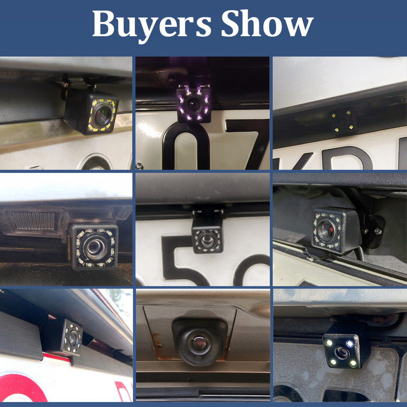 Hippcron tagurduskaamera tahavaate auto infrapuna öine nägemine parkimiseks CCD veekindel HD universaalne 170 kraadi automaatne tagurdus