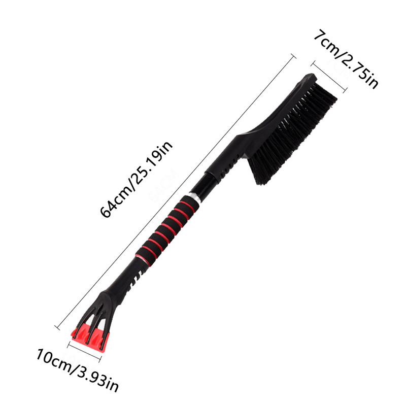 Crni/plavi/narančasti 2 u 1 strugač za automobil, vjetrobransko staklo, lopata za snijeg, odvojivi automatski strugač za led, alat za čišćenje četke za uklanjanje snijega