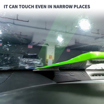FOSHIO Long Paddle Handle Snow Shovel Καθαρισμός αυτοκινήτου Μπροστινό παρμπρίζ μπουλντόζας με ύφασμα καθαρισμού Εργαλείο πλύσης χρωματισμού παραθύρου