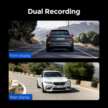 Κάμερα Dvr αυτοκινήτου 10,26 ιντσών στο ταμπλό FHD Κάμερα Android Dash με GPS WiFi Rearview Mirror Ψηφιακό βίντεο εγγραφής διπλού φακού